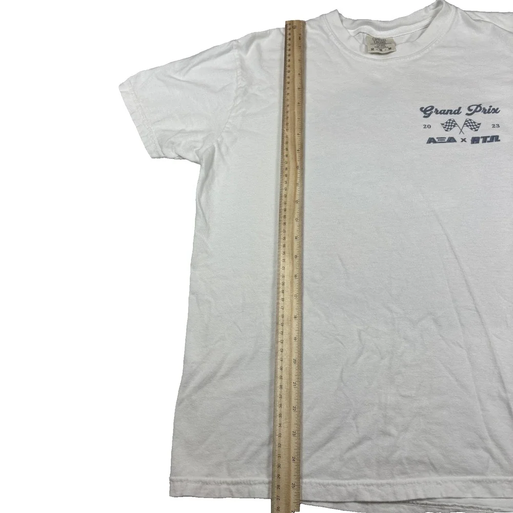PURDUE GRAND PRIX 2023 AXID X ATO SORORITY FRATERNITY T-SHIRT WHITE SIZE MEDIUM
